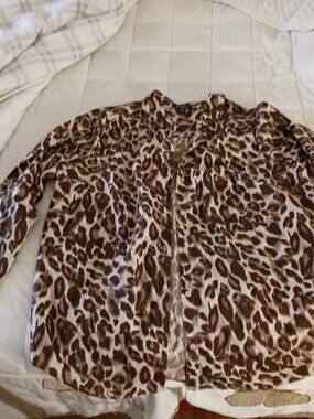 Roamans Long Sleeve Animal Print Top size 22W